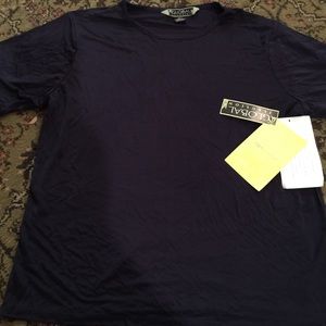 3 for $15 Navy Global Illusions Top